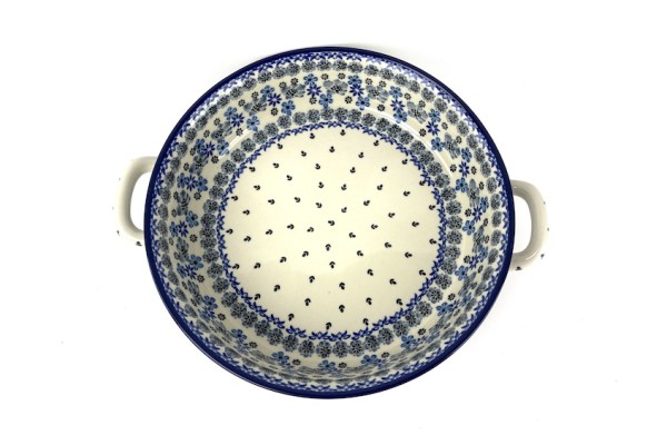 420 Bunzlau Ronde schaal met open handvaten 1985X Ronde Schalen 420 Bunzlau Ronde schaal met open handvaten 1985X Ronde Schalen